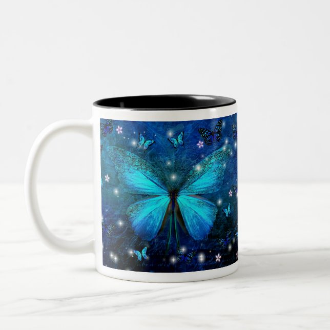 Taza Bicolor Mariposa azul (Izquierda)
