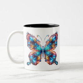 Taza Bicolor Mariposa brillante