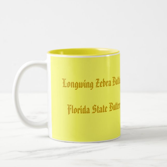 Taza Bicolor Mariposa cebra de larga duración de los cerdos de  (Izquierda)