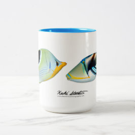 Taza Bicolor Mariposa de albarda y laguna
