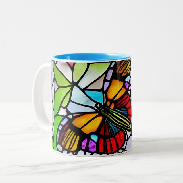Taza Bicolor Mariposa Día de la Madre (Anverso izquierdo)