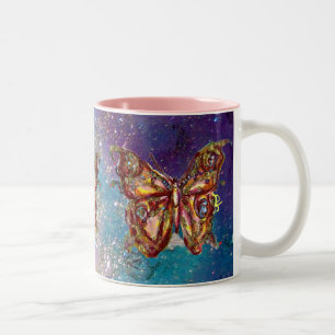 TAZA BICOLOR MARIPOSA EN DESTELLOS DE ORO