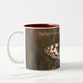Taza Bicolor Mariposa en flor