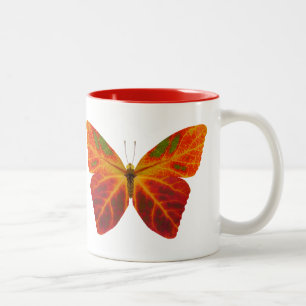 Taza Bicolor Mariposa Hoja de Aspen 2