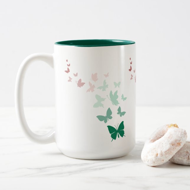 Taza Bicolor Mariposa Mug (Con donut)