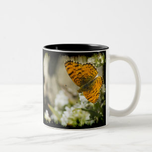 Taza Bicolor Mariposa naranja