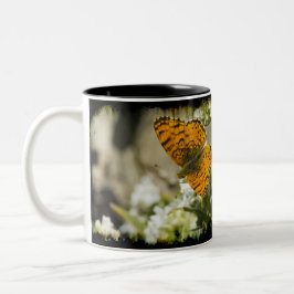 Taza Bicolor Mariposa naranja