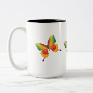 Taza Bicolor Mariposa pintada