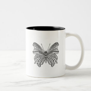 Taza Bicolor Mariposa tropical inspirada