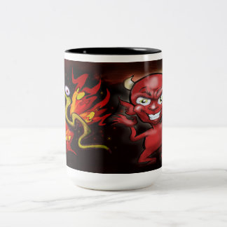 Taza Bicolor Mariposa y Demón