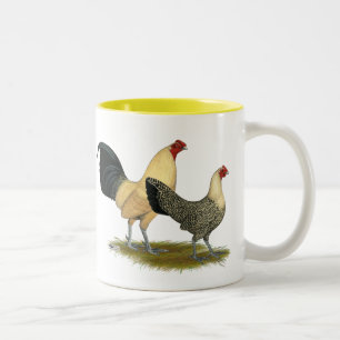 Taza Bicolor Mariposas antiguas de crema inglesa