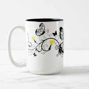 Taza Bicolor Mariposas Black Lace 10