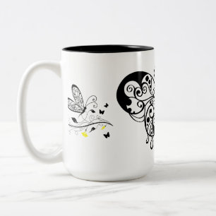 Taza Bicolor Mariposas Black Lace 3