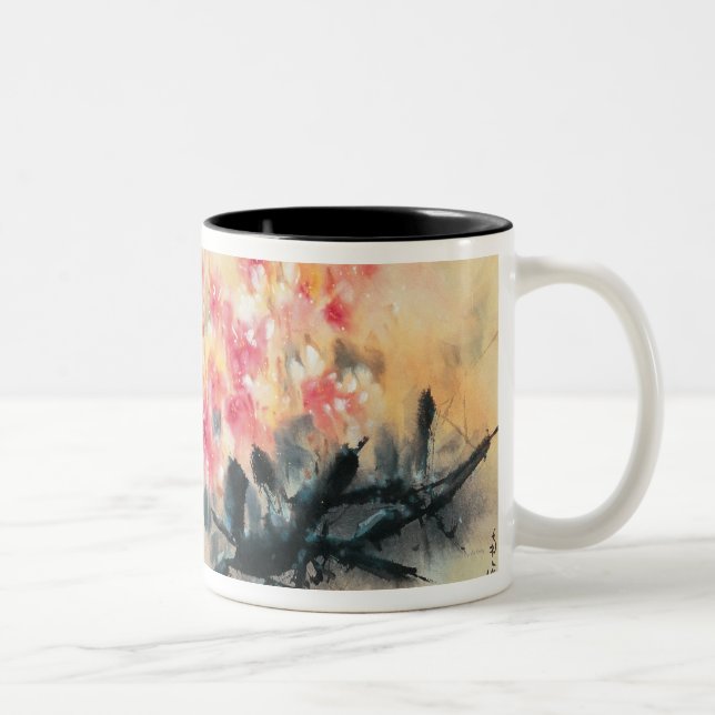 Taza Bicolor Mariposas en primavera (Derecha)