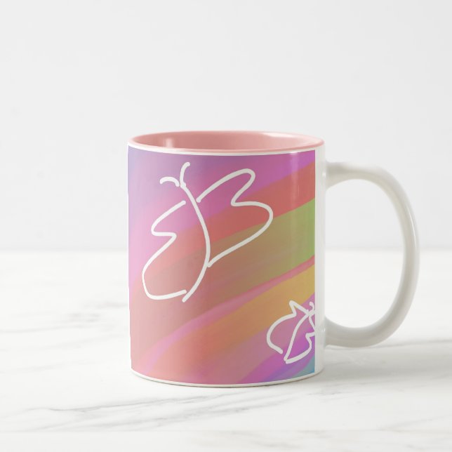 Taza Bicolor Mariposas esbozadas (Derecha)