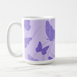 Taza Bicolor Mariposas Lilac Purpurinoso