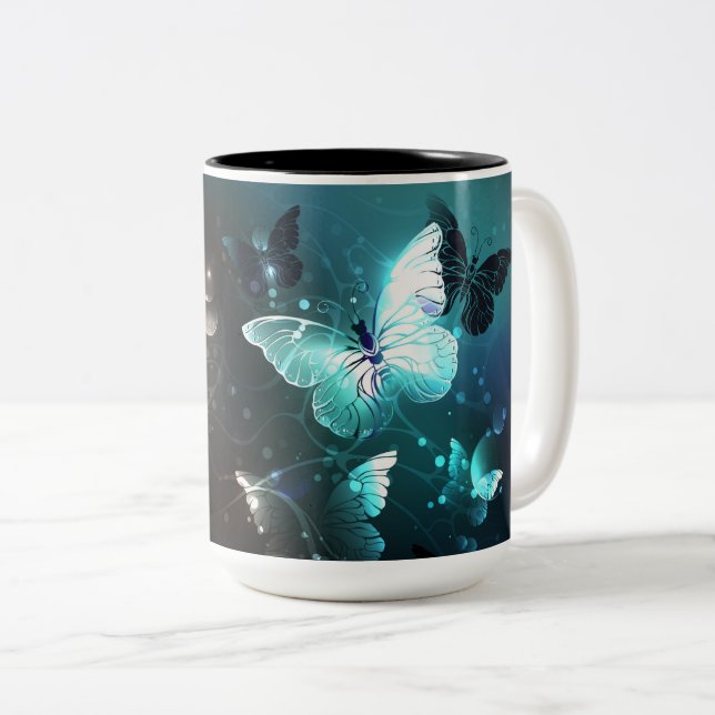 Taza Bicolor Mariposas nocturnas (Anverso derecho)
