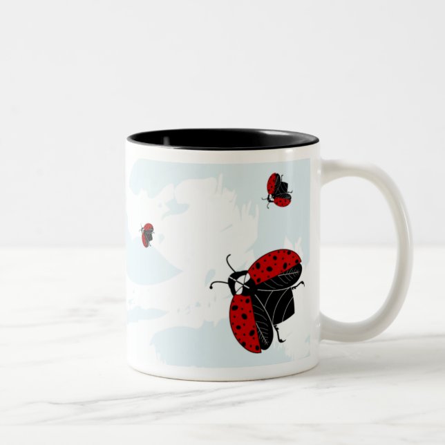 Taza Bicolor mariquitas en vuelo (Derecha)