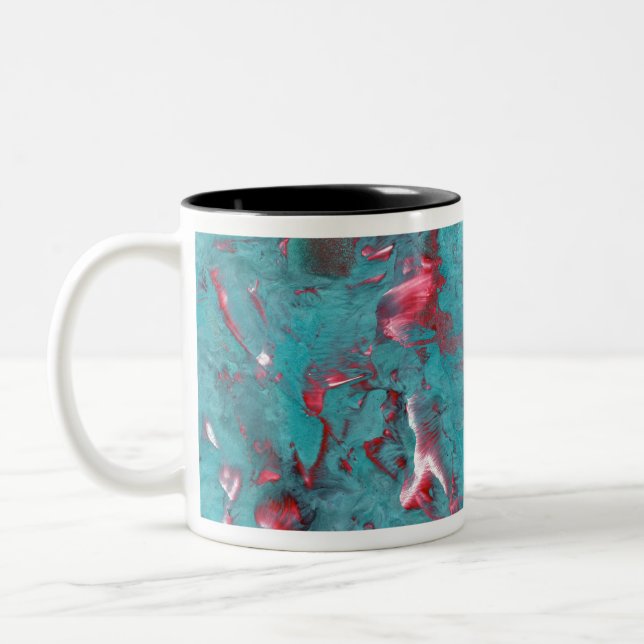 Taza Bicolor Mármol batido en Aqua (Izquierda)