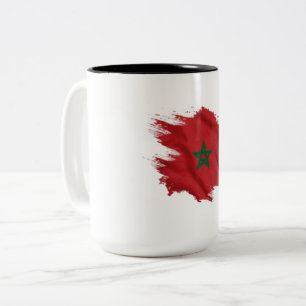 Taza Bicolor Marruecos Map Mug - Orgulloso diseño marroquí