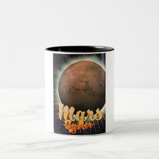 Taza Bicolor Mars By Air Vintage poster