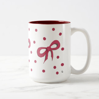 Taza Bicolor Marsala bowtie mug