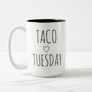 Taza Bicolor Martes de Taco Regalo Divertido para Cumpleaños