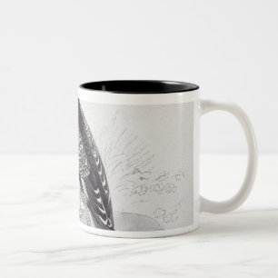 Taza Bicolor Martín pescador blanco y negro
