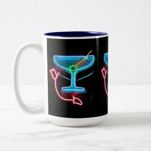 Taza Bicolor Martini azul