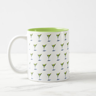 Taza Bicolor Martini con aceitunas