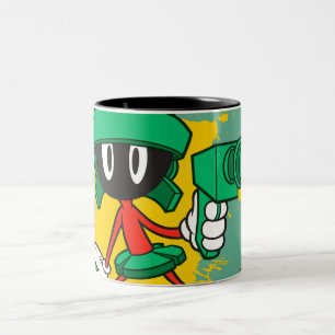 Taza Bicolor MARVIN EL MARCIANO™ Con un Láser