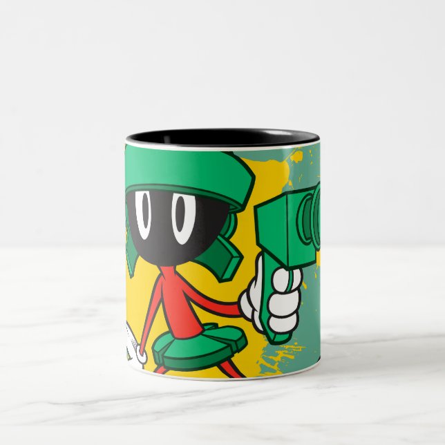 Taza Bicolor MARVIN EL MARCIANO™ Con un Láser (Centro)