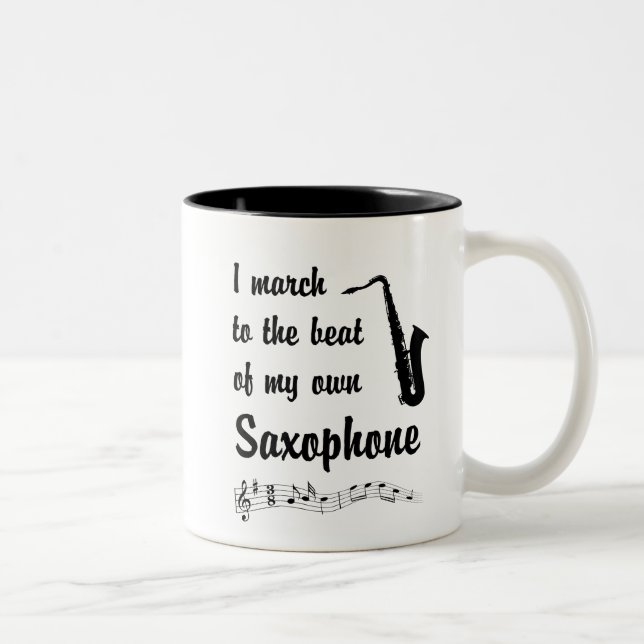 Taza Bicolor Marzo al golpe: Saxofón (Derecha)