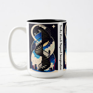 Taza Bicolor Más allá de la cita de la imaginación
