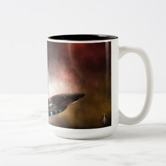Taza Bicolor Más allá del espacio y el tiempo: arte fractal