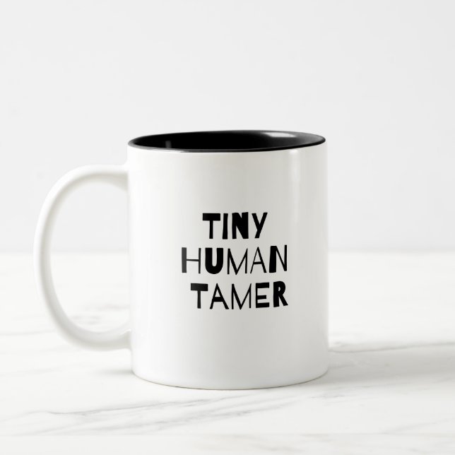 Taza Bicolor Más doméstico humano minúsculo (Izquierda)