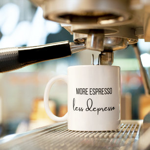 Taza Bicolor Más Espresso Menos Depresso Mug