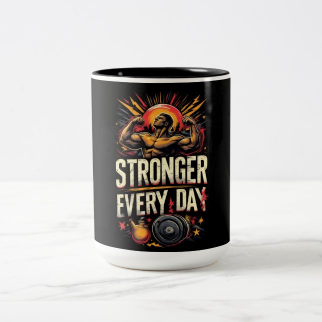 Taza Bicolor Más fuerte cada día (Centro)