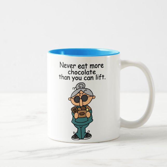 Taza Bicolor Más humor de chocolate (Derecha)