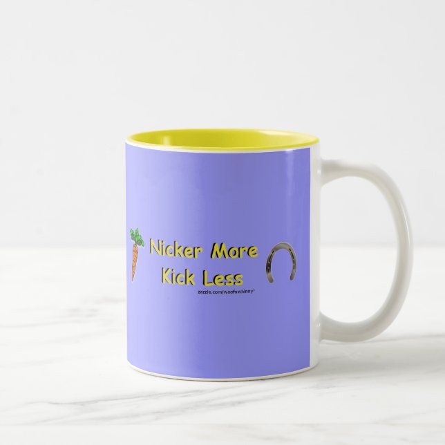 Taza Bicolor Más información, Patada Menos Mug (Derecha)