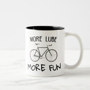 Taza Bicolor Más Lube Más Divertido Ciclismo