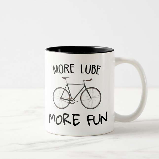 Taza Bicolor Más Lube Más Divertido Ciclismo (Derecha)