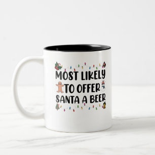 Taza Bicolor Más Probable De Ofrecer A Santa Una Cerveza Divert