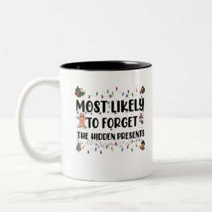 Taza Bicolor Más Probable De Olvidar Los Regalos Ocultos Famili