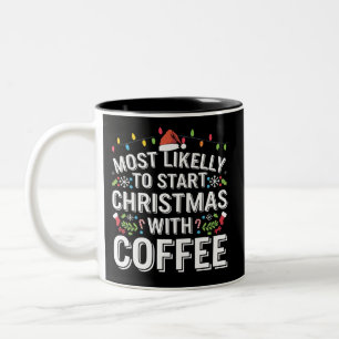 Taza Bicolor Más Probable Que Empiece La Navidad Con La Familia