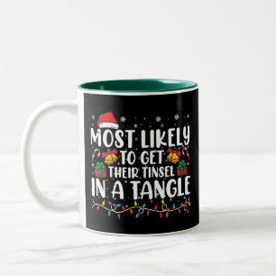 Taza Bicolor Más Probable Que Su Purpurina Se Enrede Navidad