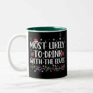 Taza Bicolor Más Propenso a Beber Con Los Elfos Bebida Elfa