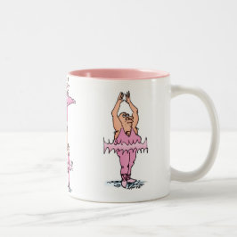 Taza Bicolor Masaje de ballet de los Tutu rosados
