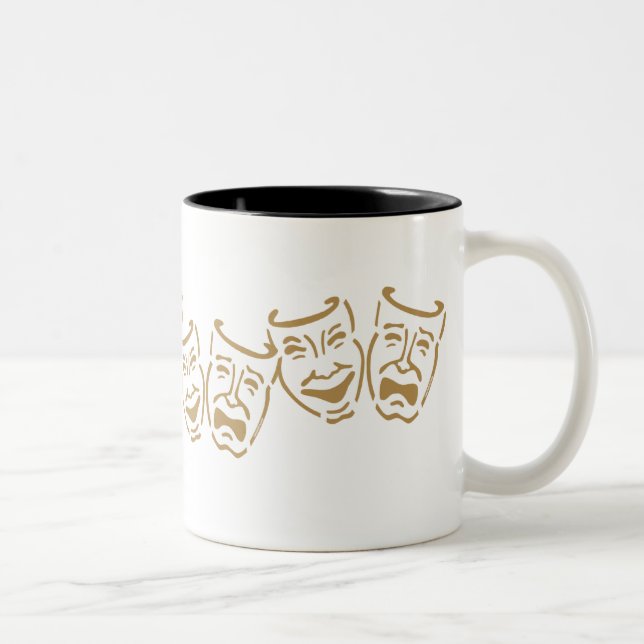 Taza Bicolor Máscaras simples del drama (Derecha)