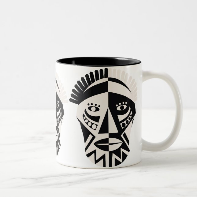 Taza Bicolor Mascarillas africanas (Derecha)